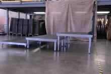 Risers with back railing
