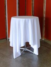 Table, cocktail with cloth